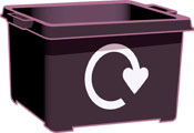 Black recycling box