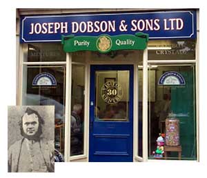 Joseph Dobson and the premises as they are today