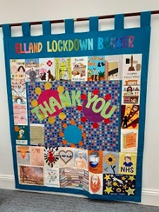 Elland library lockdown banner
