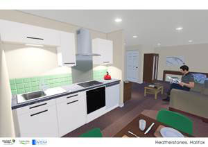 A room in Heatherstones Court.